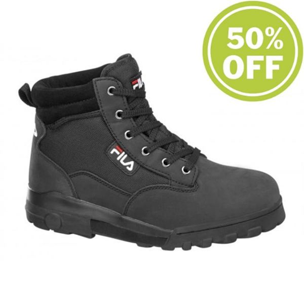 Fila Grunge Mid Men's Boots - Black,NZ 975-46107